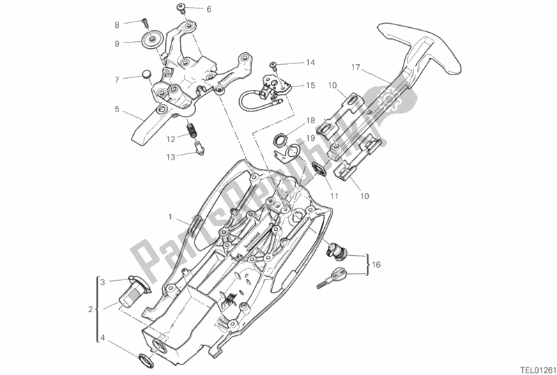 Alle onderdelen voor de Kluisje van de Ducati Diavel 1260 2020